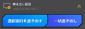 選択項目を書き出す
